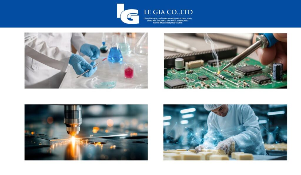 Ứng dụng của khí công nghiệp trong các ngành sản xuất?