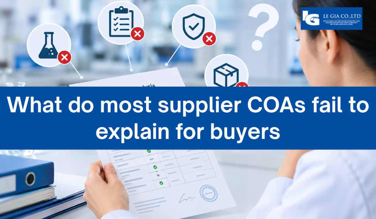 What do most supplier COAs fail to explain for buyers